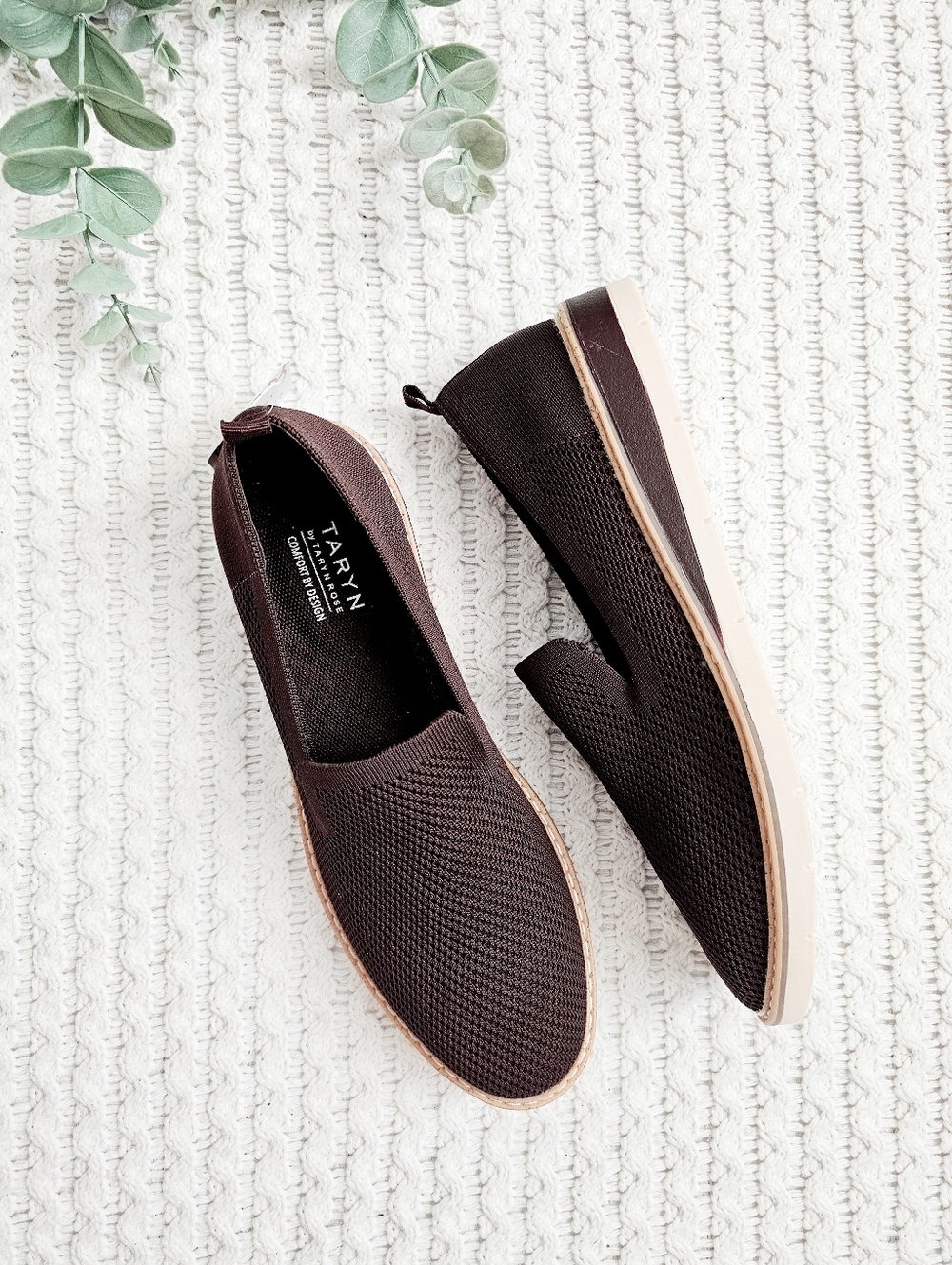 TARYN By Taryn Rose Women's Stilo Flexy Knit Loafers Neutral Slip On 10 NWT